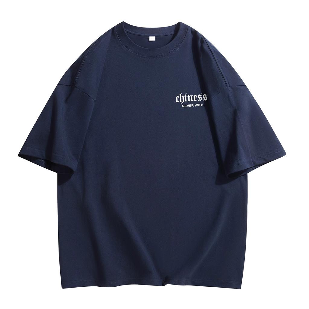 Teenager Summer Casual Loose Oversize Short Sleeve O Neck Men Pullover Cotton T Shirt Top