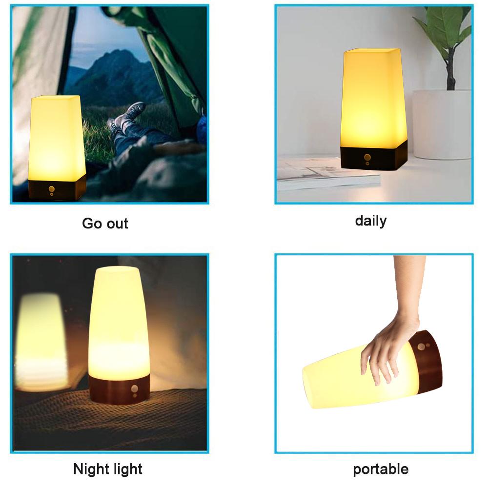Smart Wireless Motion Sensor Night Light Battery Operated Lamp Bedside Table Desk Lamp for Bedroom