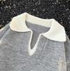 Men's Retro Polo Neck Layered Sweater, Autumn/Winter Style