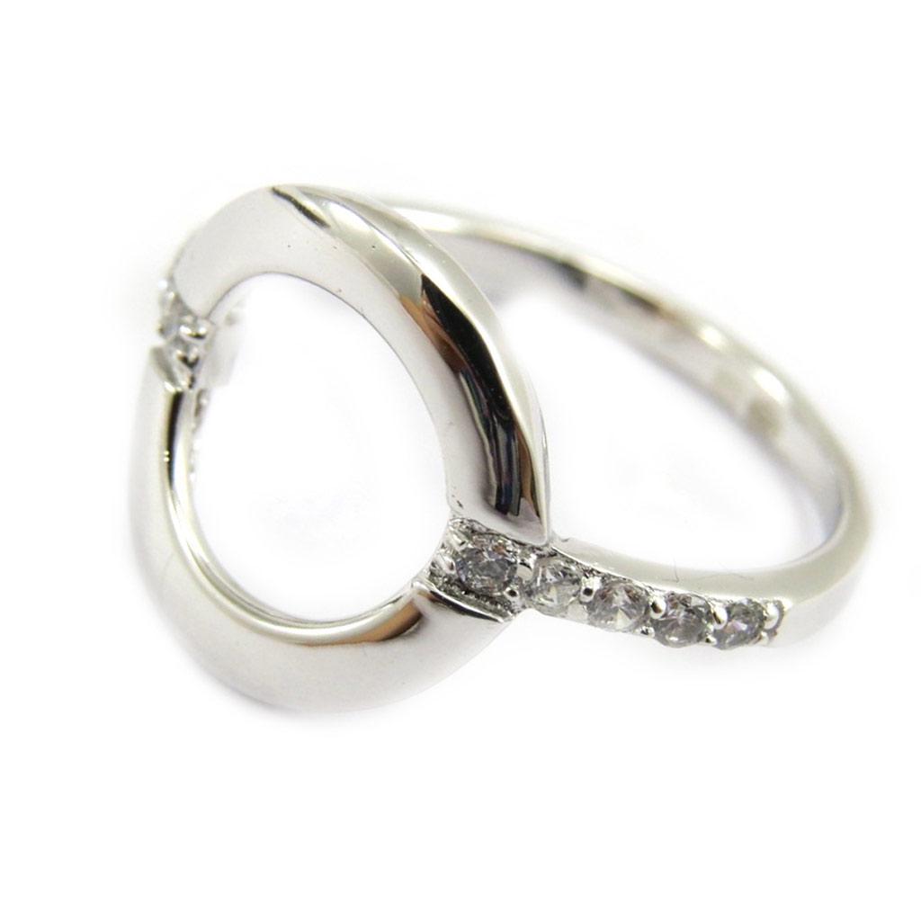 Silverring 'Sissi' silvervit (rhodiumpläterad) - 13 mm