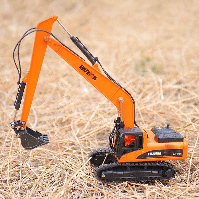 non-toxic Huina 1722 1/50 Cars Trucks Diecast Engineering Vehicle Model Alloy Excavator Toys Long Arm Tractor Toys for children
