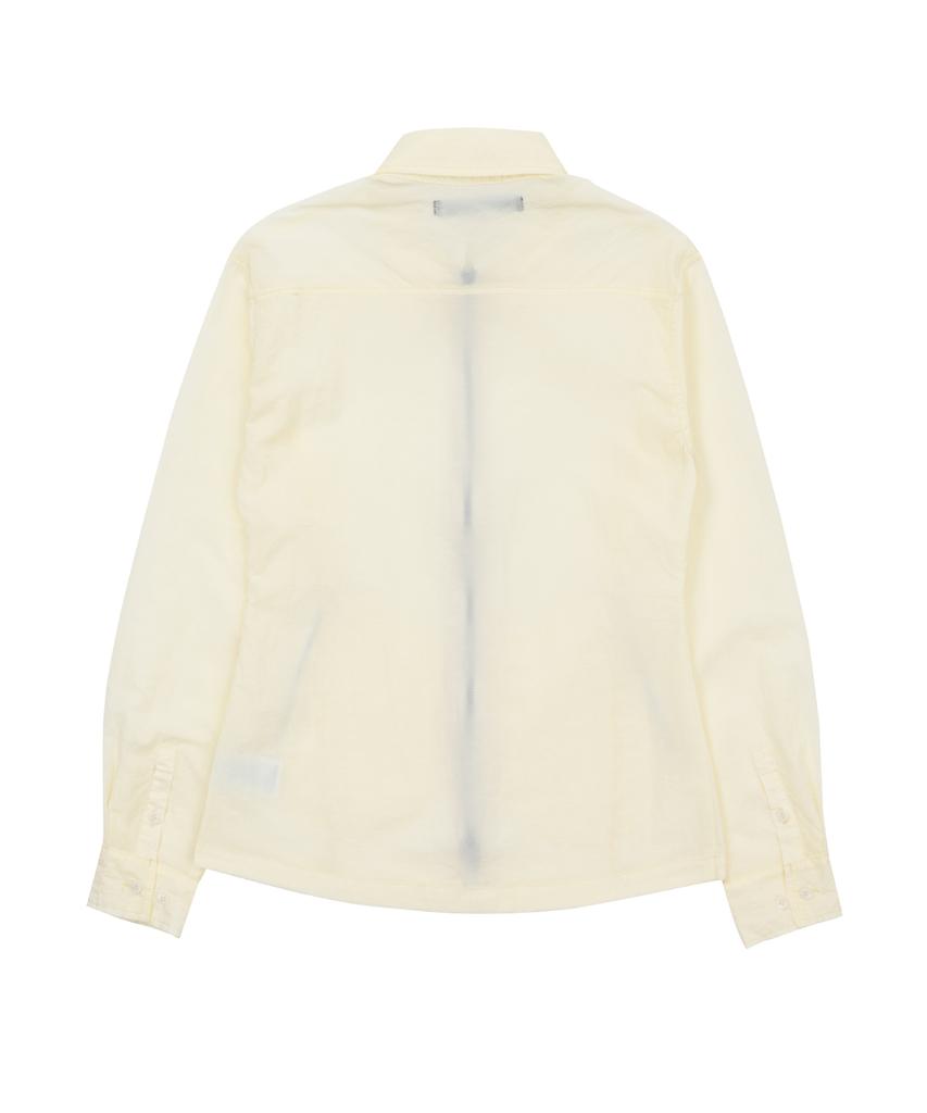 WELLBEING EXPRESS Nylon Pocket Zip Up Shirt Ivory