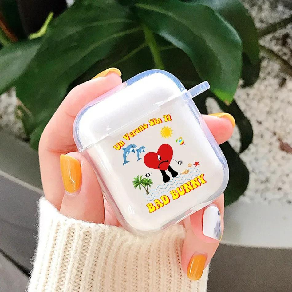 Yo Perreo Sola Bad Bunny Maluma Clear Earphone Case for Airpods Pro 3 Bluetooth Charging Box for Airpod 4 3 2 1 Protective Cover