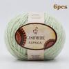 6pcs Luxurious Alpaca Cashmere Yarn  Ultra Soft & Warm Handmade DIY  Crocheting Yarn Suitable for Beginners Scarves300g/10.58oz