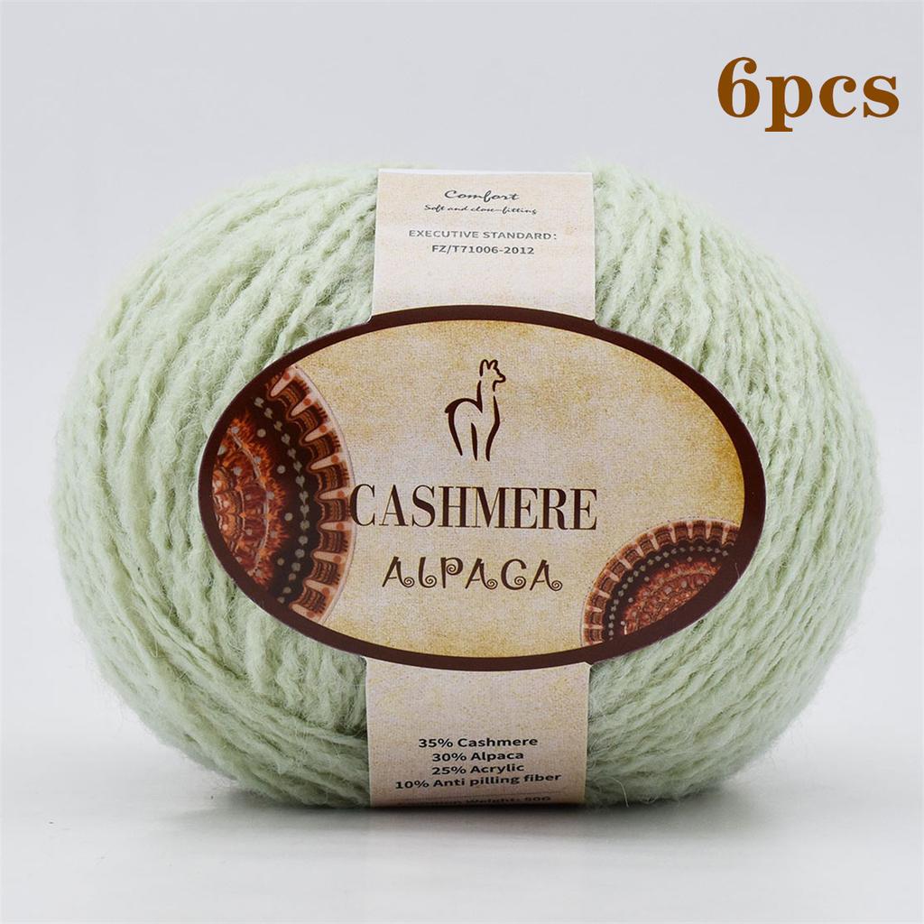 6pcs Luxurious Alpaca Cashmere Yarn Ultra Soft & Warm Handmade DIY Crocheting Yarn Suitable for Beginners Scarves300g/10.58oz