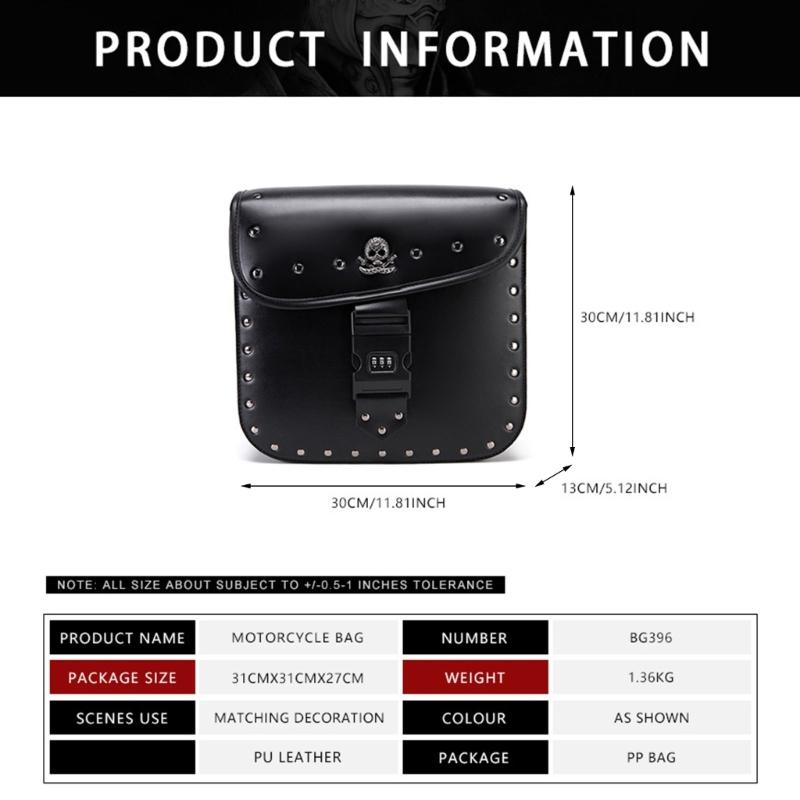 Universal Motorcycle Side Case Saddlebags Waterproof Removable Design With Anti Theft Lock And High Capacity Storage 2x