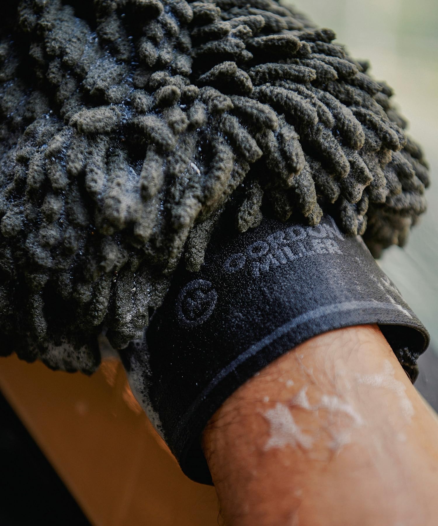 

GORDON MILLER Car Wash Chenille Grid Olive 1766039 Gloves, High-Density Cloth, Double-Face Microfiber, Drab,