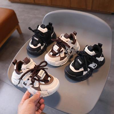 Kinder 2025 Frühling Leder-Sneakers: Laufschuhe mit weicher Sohle, rutschfest und abriebfest für Jungen und Mädchen im Alter von 1-6 Jahren.