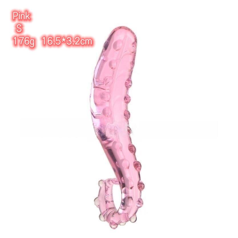 VaHppy Atypical  Seahorse Transparent/Pink Glass Dildos Penis  Masturbators for Women Gay Sex Toys  Anal Plugs Adult Products