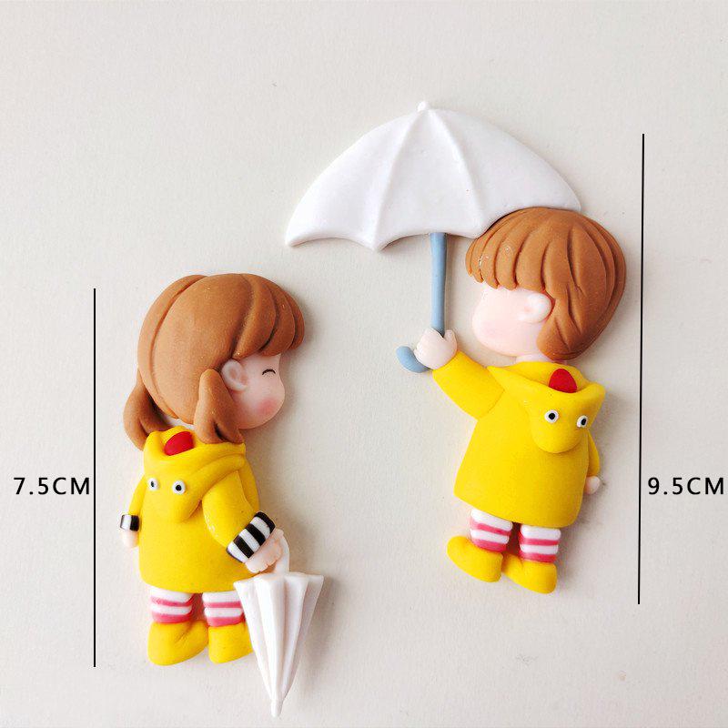 Qixi Valentine s Day Cake Decoration: Polymer Clay Umbrella Boy & Girl Topper