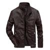 Gute Qualität Marke Motorrad Leder Jacken Männer Warme Patchwork Military Jacke Baseball Kragen Pilot Leder Jacke Mäntel