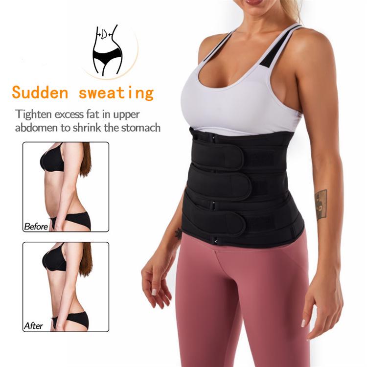 Zipper Waist Trainer & Yoga Bodysuit with Sweat Abdominal Belt for Fitness & Waist Shaping