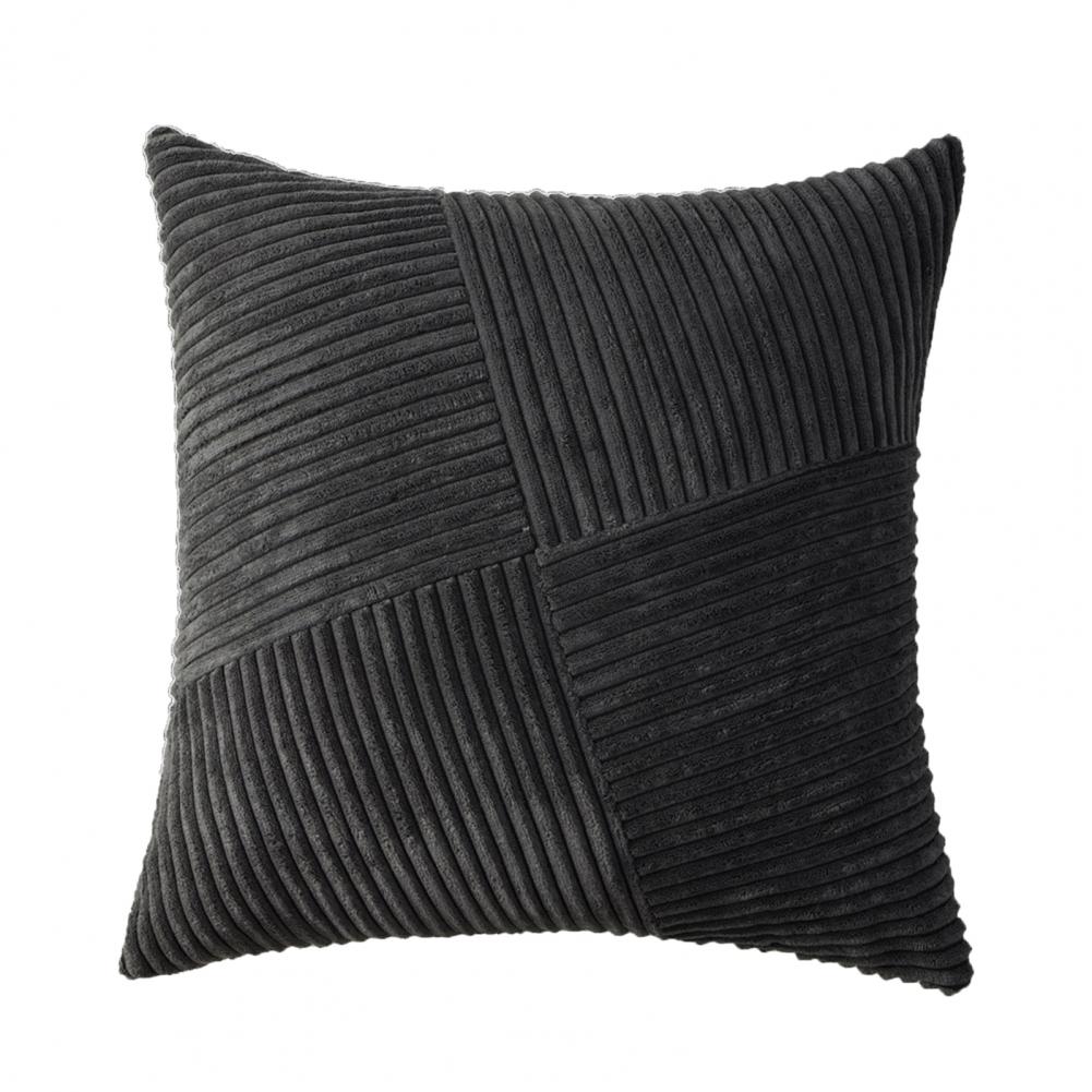 Corduroy Throw Pillow Cover Geometric Pattern Pillowcase Boho Textured Corduroy Patchwork Pillow for Farmhouse Sofa Room