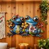 Metal Frog Decorative Plate Colorful Wall Hanging Decoration Gifts Cat Wall Decor  Garden