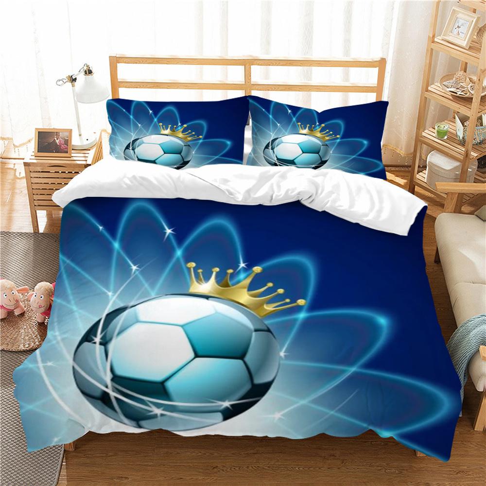 Conjuntos de capa de edredom esportivos queen size cama futebol adolescente crianças têxteis para casa de luxo capa de cama de alta qualidade