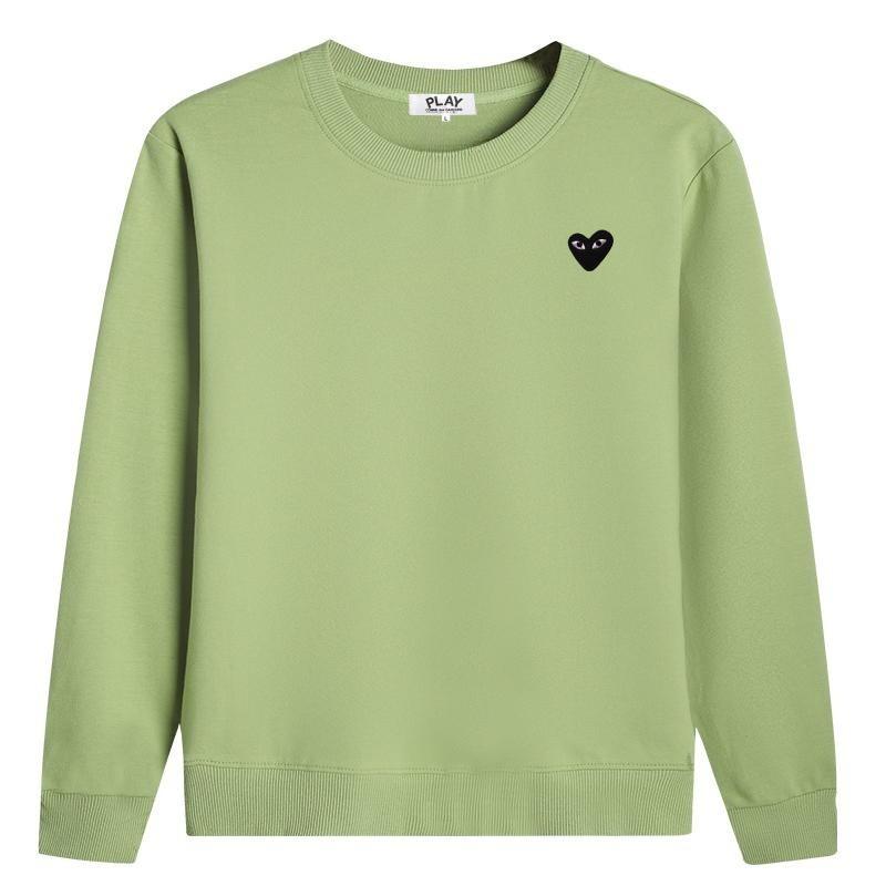 Přeshraniční japonská trendy značka Vyšívaná červená srdce Čistá bavlna Dlouhý rukáv Mikina - Unisex.