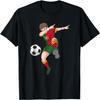 Dabbing Soccer Boy Portugal Football Shirt Portuguese Gift T-Shirt