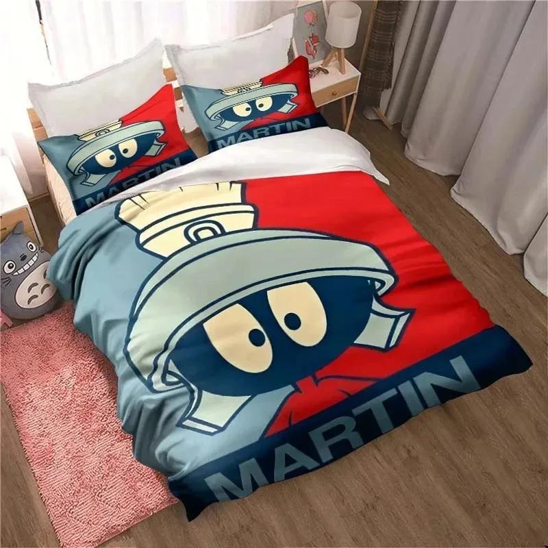 3D Print Marvin the Martian Cartoon Bedding Set Double Twin King Duvet Cover Comforter Pillowcase Boys Girls Adults Bedroom