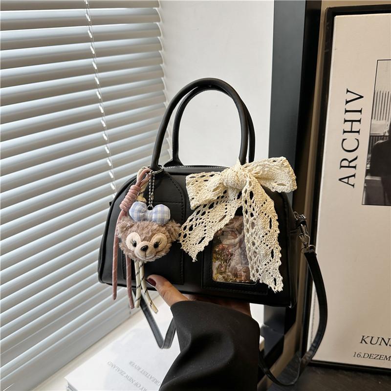 Large-capacity commuting leisure solid color pillow bag portable shoulder bag fashionable high-value beautiful messenger bag women