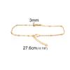 304 Stainless Steel Anklet Gold Color Chain Anklets For Women on the foot Jewelry Summer Party leg Gifts Adjustable ,1 Piece