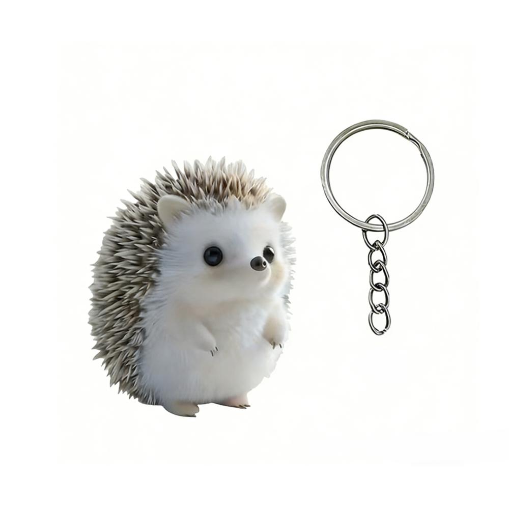 2D Cat Acrylic Pendant Cute Hanging Ornament Keyring Cat Keychain for Friend Hedgehog