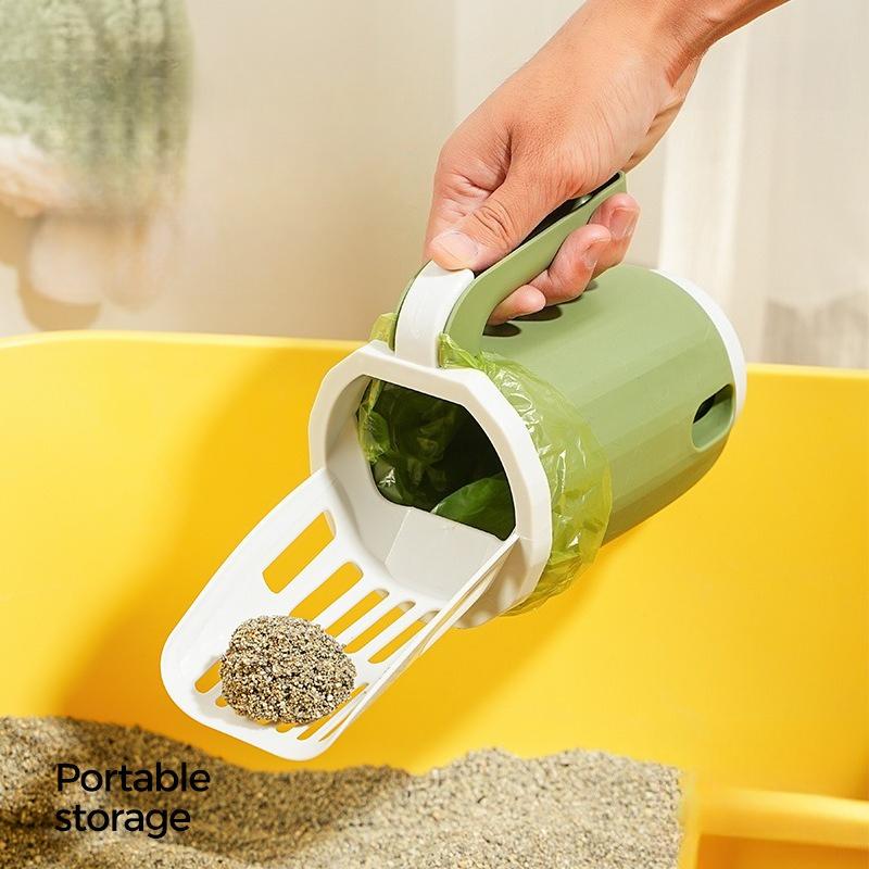 Cat manure shovel pet integrated cat litter shovel set detachable cleaning garbage collector cat toilet storage box cat supplie