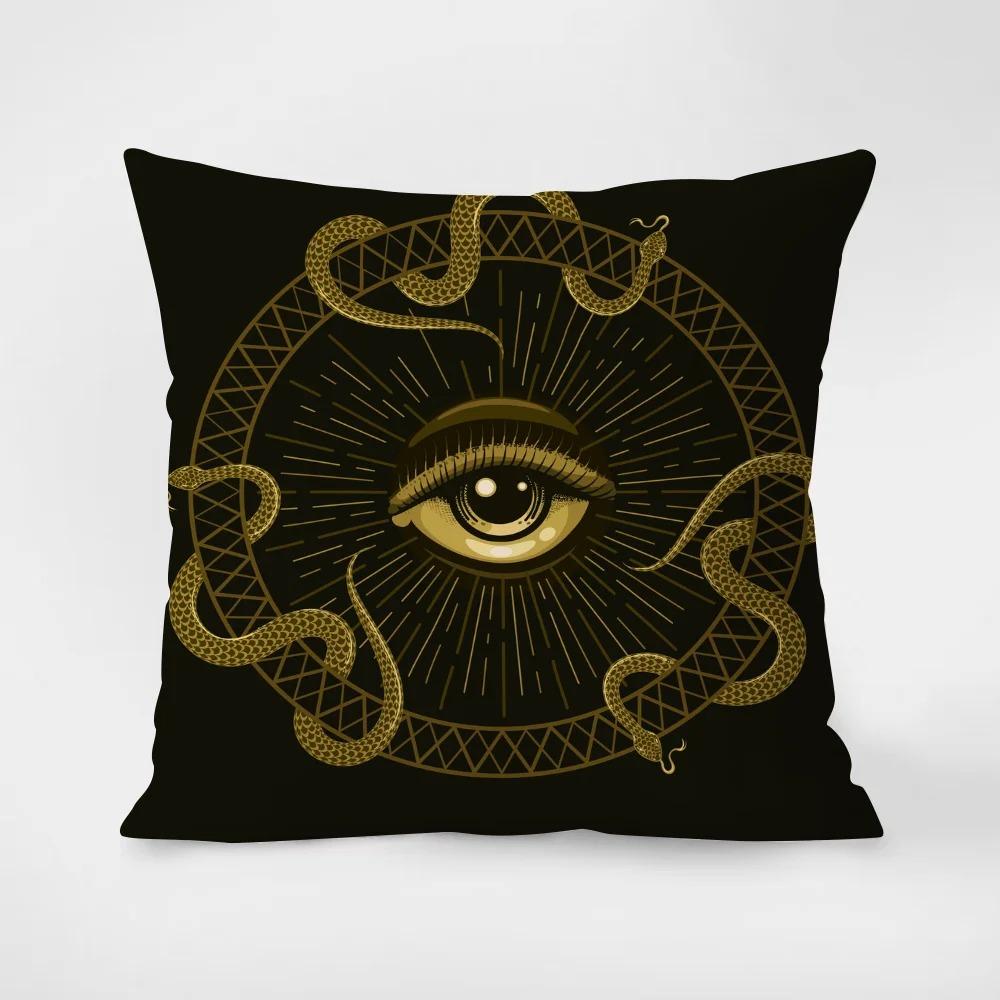 Retro Magic Circle Print Pillowcase Interior Decoration Office Living Room Home Pillowcase