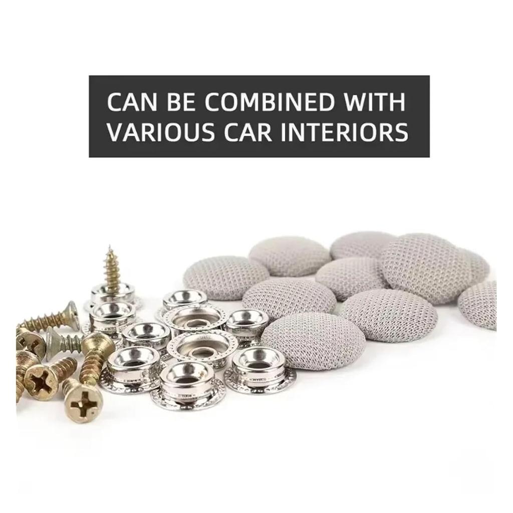 All Car Roof Fixing Buckle Screw Kit Fastener Auto Interior Ceiling Cloth Shedding Repair Rivet Cars Accessories(60pcs-Beige)