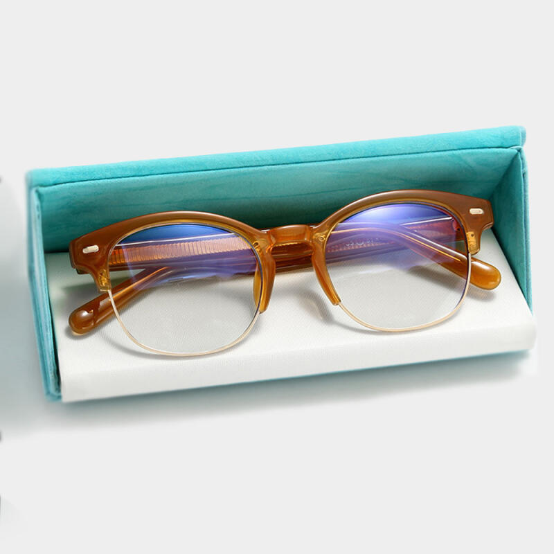 The Classic F20269 Horn-Rimmed Glasses C5 ORANGE