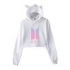 Bts Bangtan Boys Love Yourself Tear Navel Hoodie With Cute Cat Ear Design In Multiple Color Options