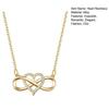 Infinity Heart Necklace for Women Cubic Zirconia Love Heart Pendant Necklace Romantic Birthday Gifts for Girlfriend Wife