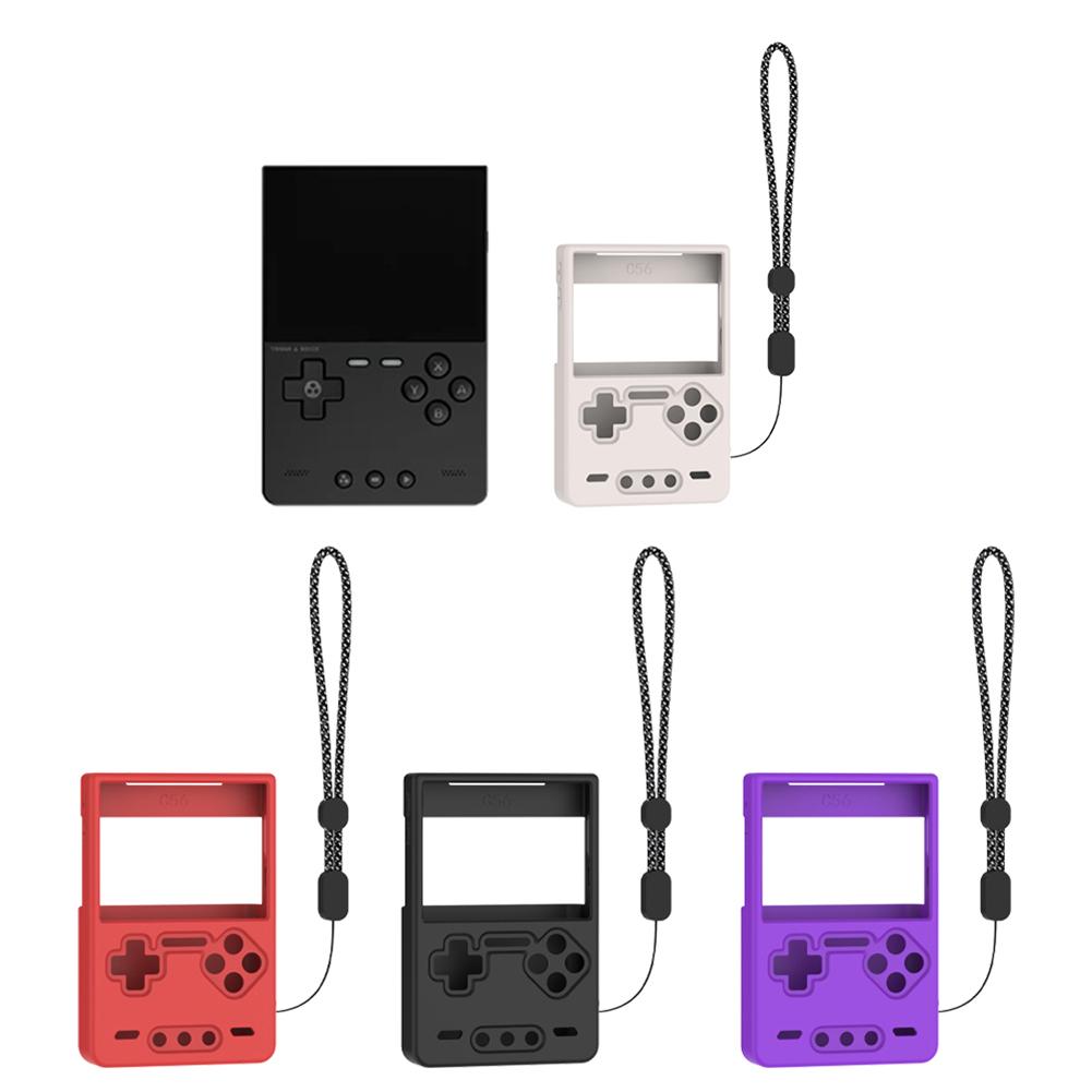 Silicone Protective Case Shockproof Soft Skin Cover Protector Sleeve with Lanyard for Trimui Brick Handheld Game Console