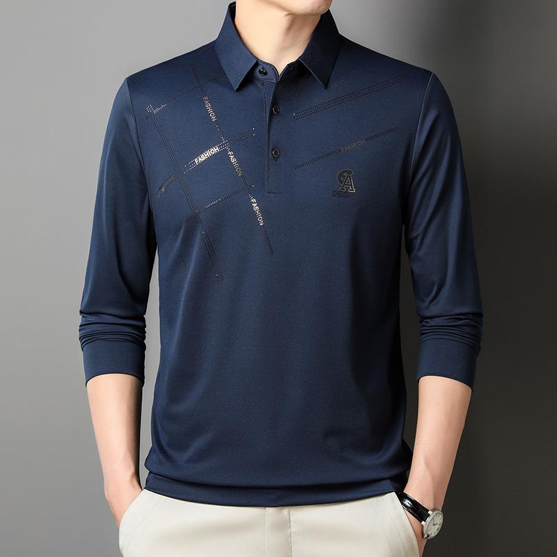 

Мужская рубашка поло с длинным рукавом, точечная, с высококачественной лазерной печатью, модная мужская футболка 4XL зелёный