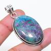 Natural Ruby Fuchsite Gemstone 925 Sterling Silver Jewelry Pendant 1.93" AP-14936