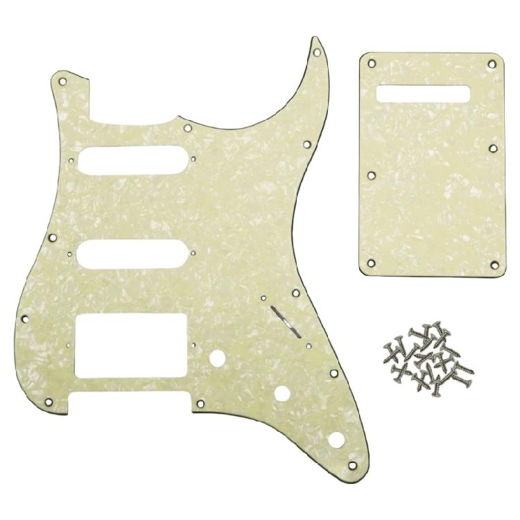 11-Loch Gitarren-Schlagbrett mit Befestigungsschraube Rückplatte Humbucker Ersatz Kratzschutz Elektrische Gitarre Zubehör