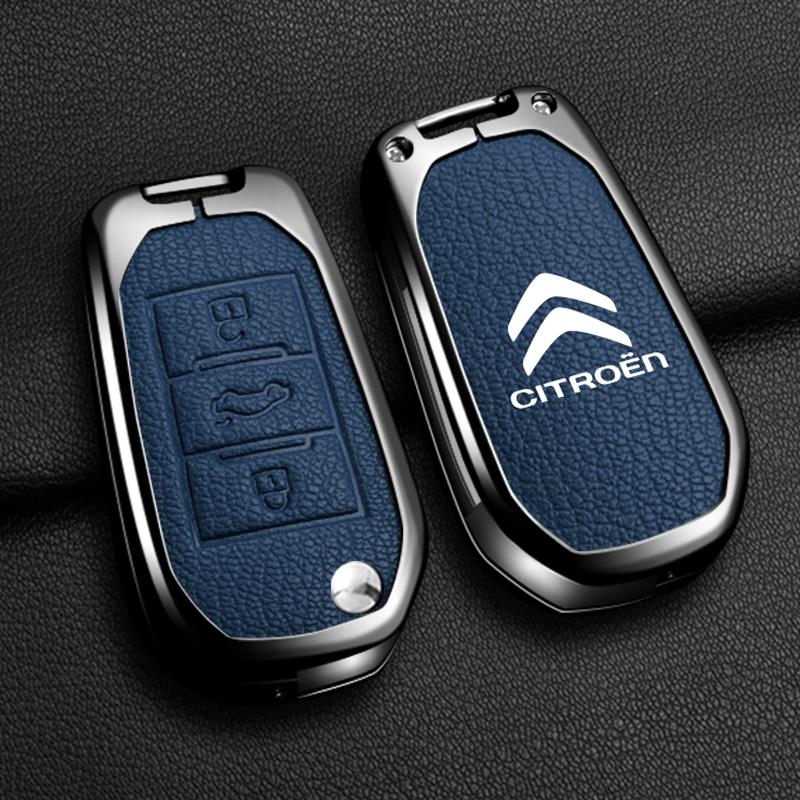 Kryt na klíčenku zinková slitina kůže pro Citroen C1 C2 C4 C6 C3-XR Picasso Grand DS3 DS5