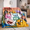 1pc Adventure Time Flannel Throw Blanket - Lightweight Soft Warm All-Season Blanket for Sofa, Bed, Travel, Camping  L1029118