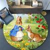 Peter Rabbit2 Round Area Rug,Carpet Rug for Living Room Bedroom Sofa Playroom Decor,Non-slip Floor Mat