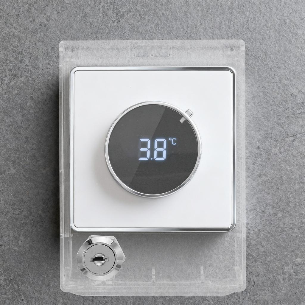 2Pcs Air Conditioning Switch Cover Lockable Transparent Protective Panel Proof Waterproof Wall Switch Safety Guard