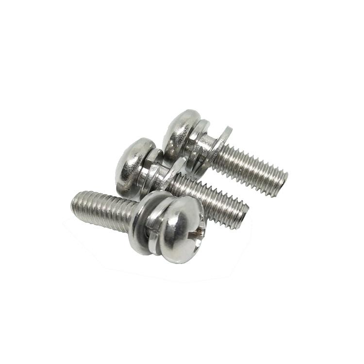 304 Stainless Steel Phillips Pan Head Screw with Spring Washer Combo