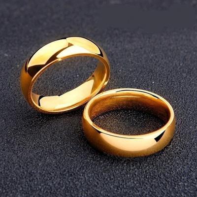 Paar-Ring, schlichter modischer Stil, edler Schmuck, modischer Luxus, goldener Verlobungsring, Jahrestagsgeschenk, Herren- und Damenring