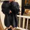 Casual Frauen V Neck Verdicken Warme Strick Pullover Herbst Winter Nerz Kaschmir Weiche Damen Lose Mohair Lange Pullover