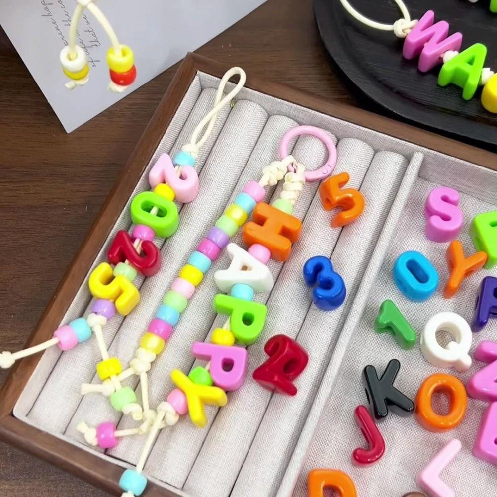 50Pcs Y2K Acrylic Pendant DIY Jewelry Making Charm Minimalist Letter Pendant  Jewelry Accessories