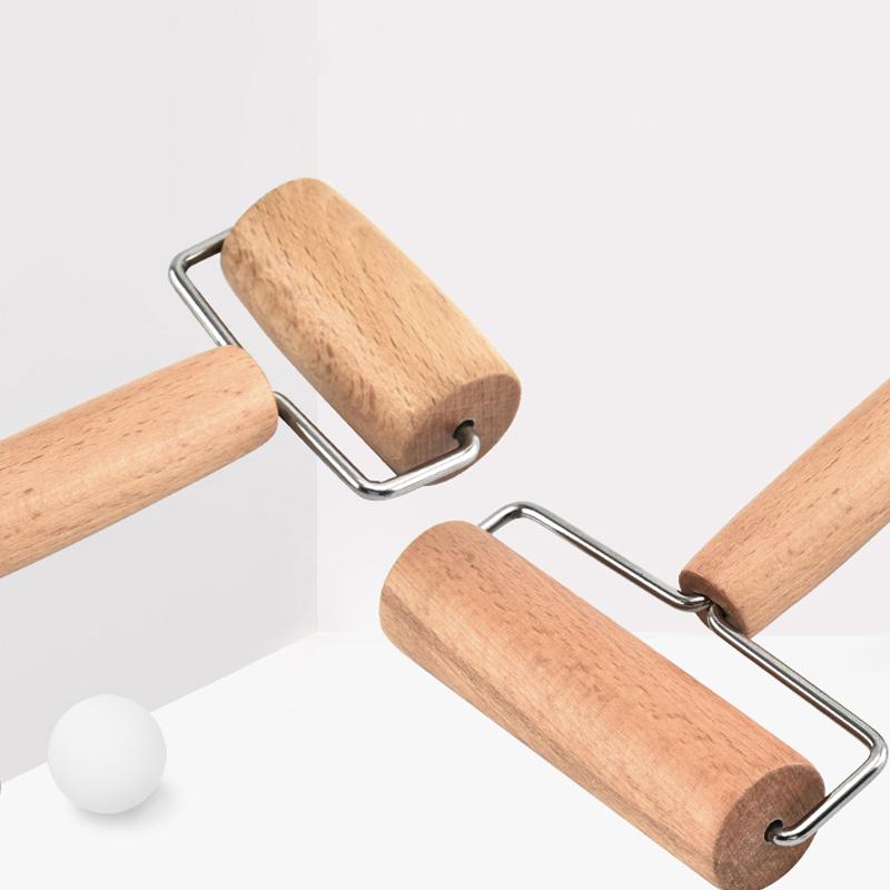 Dřevěný váleček na těsto/pizzu, váleček na těsto a pizzu, váleček, váleček na těsto na pečení a vaření, nepřilnavý, snadno ovladatelný, Su