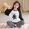 100% Cotton Long Sleeve Kids Pajama Set Girls Boys Comfortable Sleepwear Cartoon Print Home Outfit