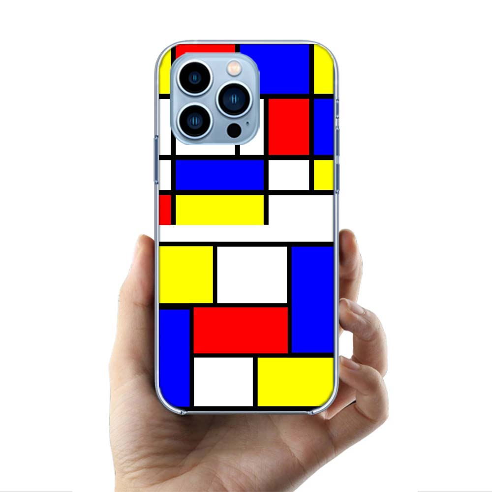 

TOPLBPCS Mondrian Grid Cases Phone Case For Iphone 17E 16E 17 Air 16 Pro Max 15 Pro 14 Plus 11 13 12 Mini Cover Cases Compatible iPhone 15 Pro
