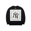 MLB New York Yankees Graphic Print Crewneck Long Sleeve Sweatshirt Unisex sweatshirt Black 3AMTI0121-50BKS