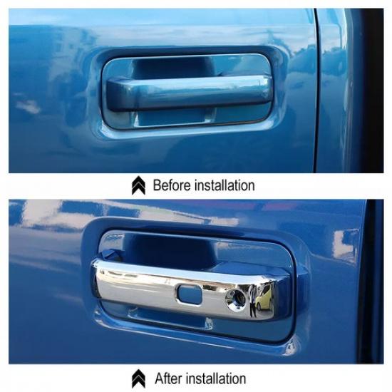 4X Chrome Side Door Handle Covers Trim Decor for Ford F150 2015- Accessories