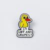 Cartoon Animals Brooch Set: Cute Duck & Frog Alloy Pins, English-Inspired Decorative Accessory