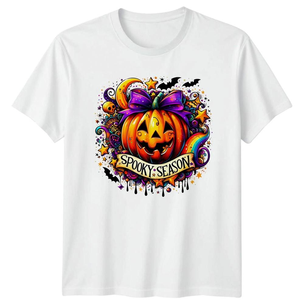 Spooky Season Halloween Jack O Lantern Unisexs Unisexs Graphic Tee Shirt S